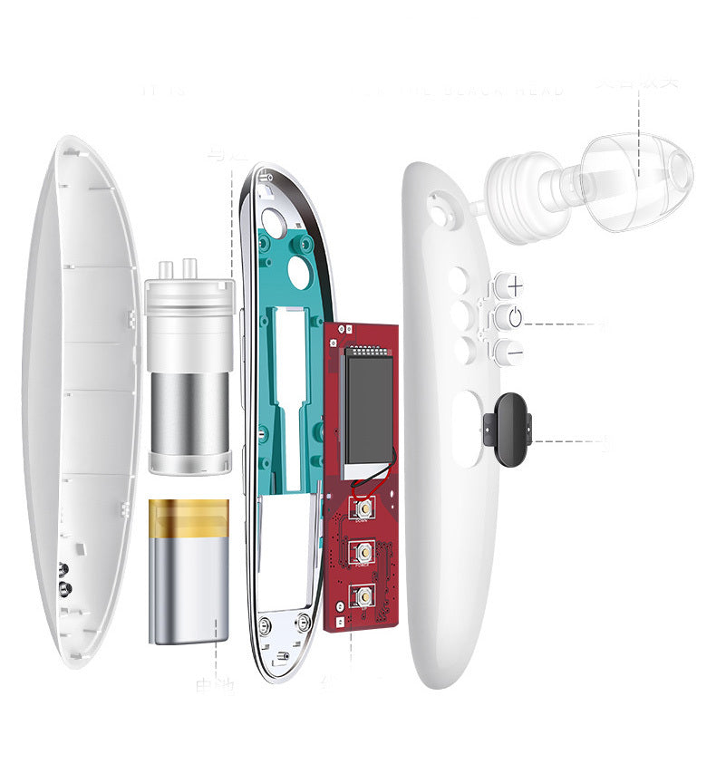 Glownova Electric Blackhead Suction Device Facial Acne Suction Blackhead Pore Cleansing Beauty Device