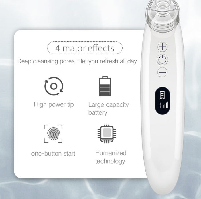 Glownova Electric Blackhead Suction Device Facial Acne Suction Blackhead Pore Cleansing Beauty Device